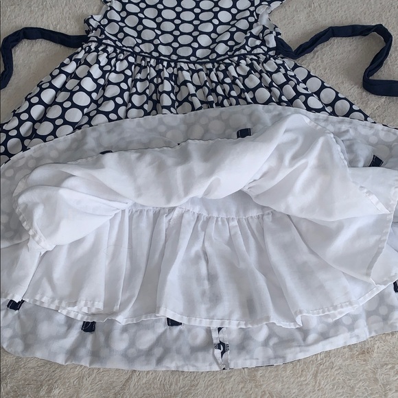 Biscotti Blue & White Dot Dress 10 EUC Ties in back - Picture 8 of 15